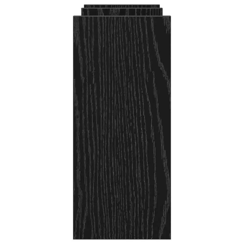 Desk Organiser Black Oak Engineered Wood 50cm Multiple Compartments Office Storage