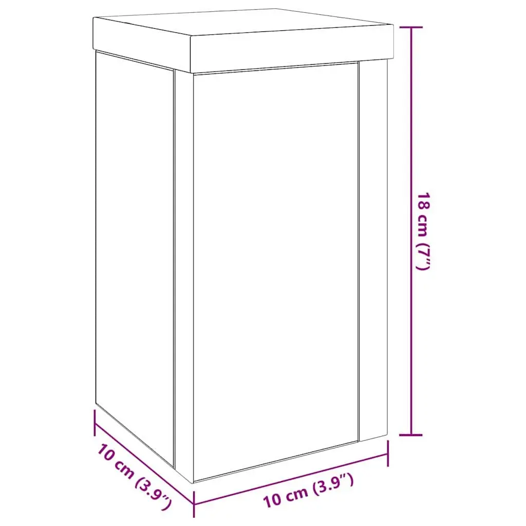 Plant Stand Black 2 Piece Modern Engineered Wood Indoor Outdoor Garden Display Pot