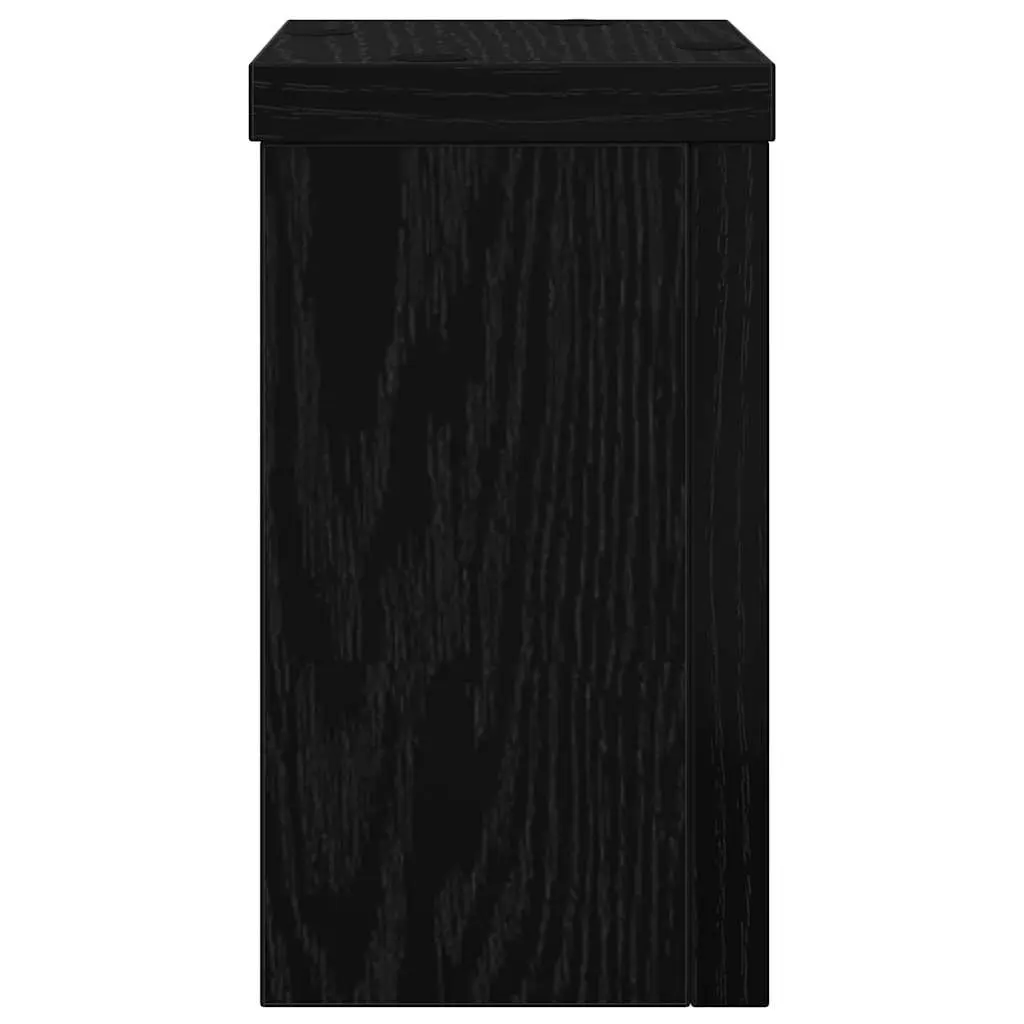 Plant Stand Black 2 Piece Modern Engineered Wood Indoor Outdoor Garden Display Pot