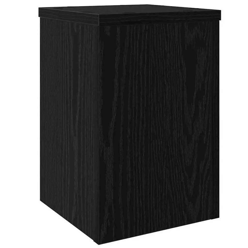 Plant Stand Black 20x20x30cm 2 Piece Engineered Wood Indoor Outdoor Garden Display