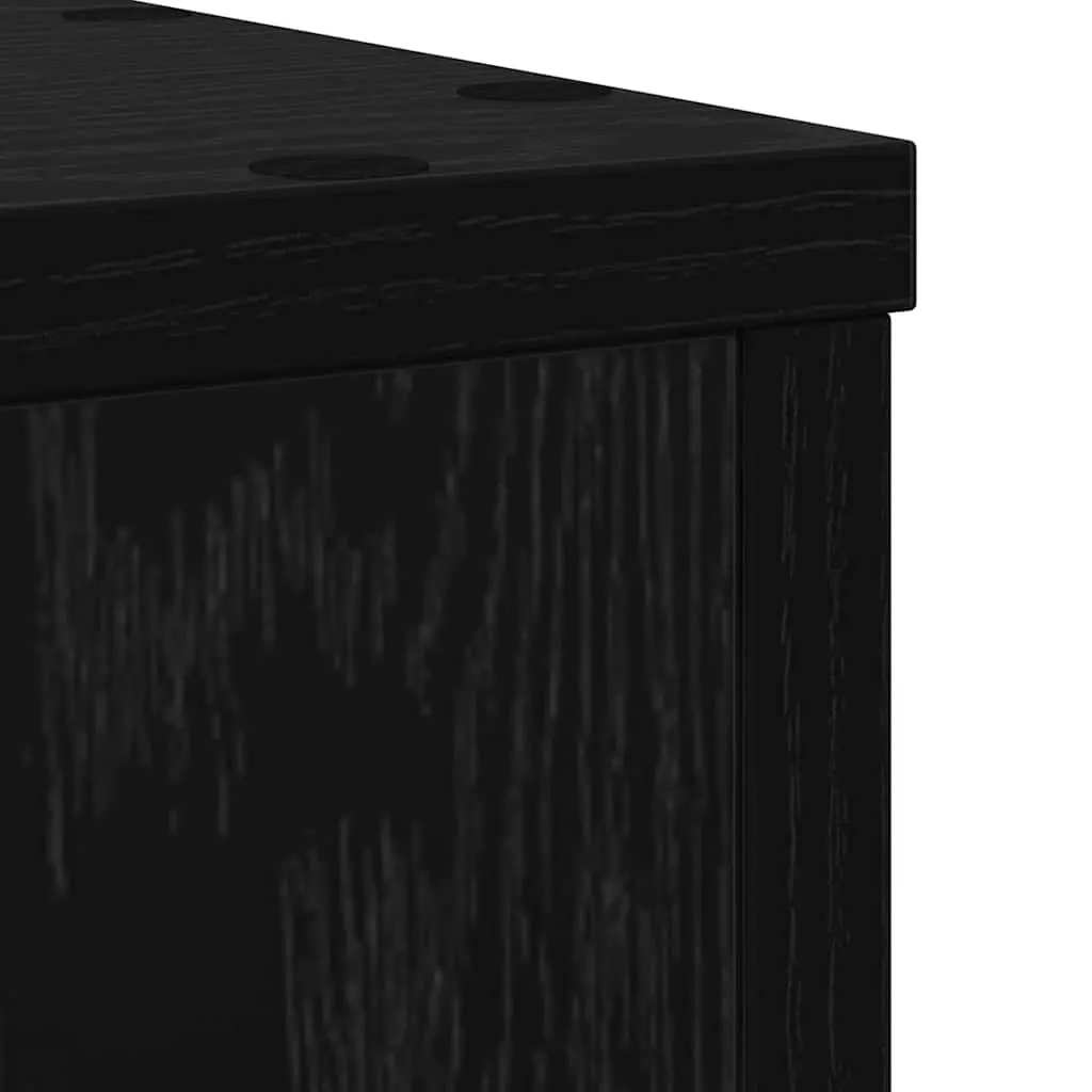 Plant Stand Black 20x20x30cm 2 Piece Engineered Wood Indoor Outdoor Garden Display