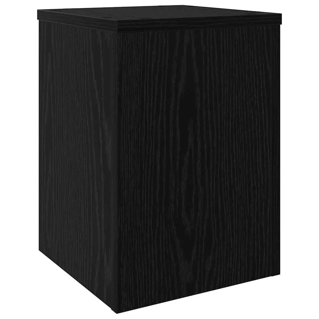 Plant Stand Black Oak 25cm x 25cm x 35cm Engineered Wood 2 Pieces Indoor Outdoor Display
