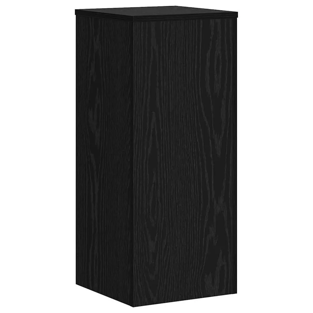 Plant Stand Black Oak 30x30x70cm Engineered Wood Indoor Outdoor Display 2 Pieces