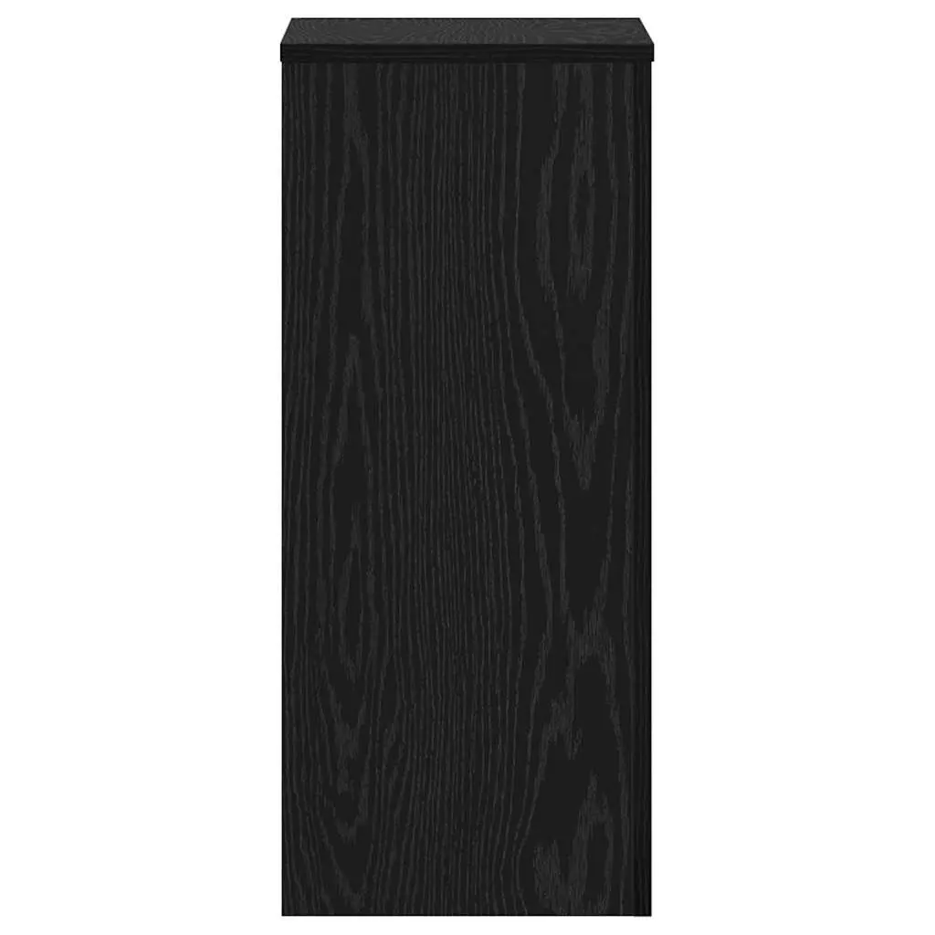 Plant Stand Black Oak 30x30x70cm Engineered Wood Indoor Outdoor Display 2 Pieces
