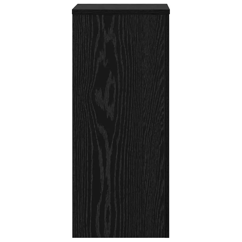 Plant Stand Black Oak 30x30x70cm Engineered Wood Indoor Outdoor Display 2 Pieces
