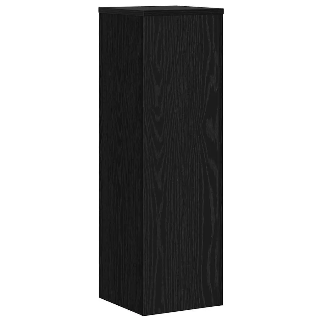 Plant Stand Black 25 x 25 x 80 cm Set of 2 Engineered Wood Indoor Outdoor Garden Display