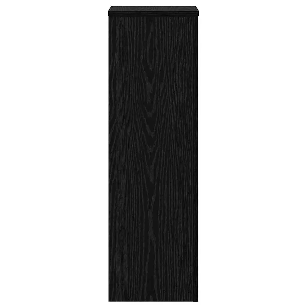 Plant Stand Black 25 x 25 x 80 cm Set of 2 Engineered Wood Indoor Outdoor Garden Display