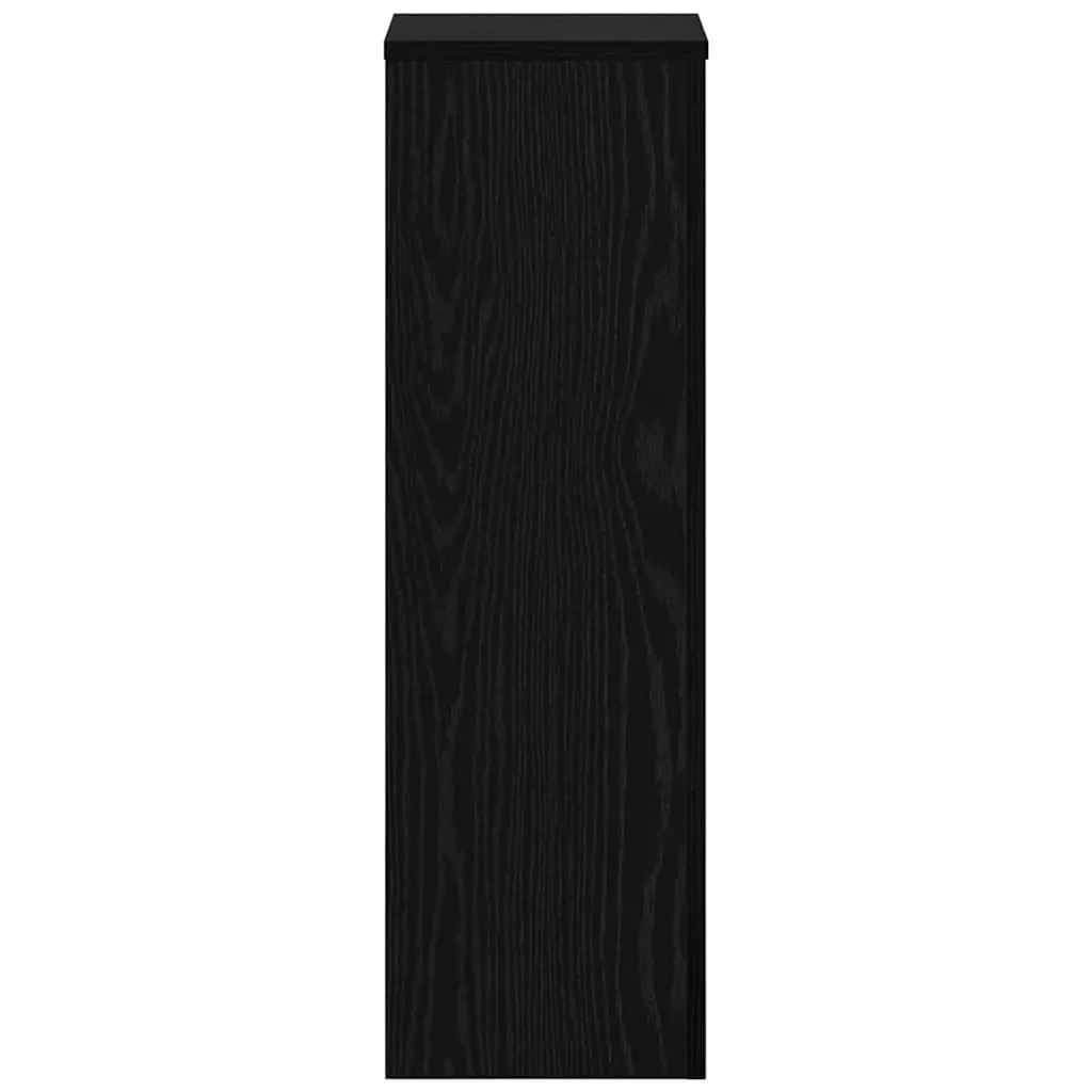 Plant Stand Black 25 x 25 x 80 cm Set of 2 Engineered Wood Indoor Outdoor Garden Display