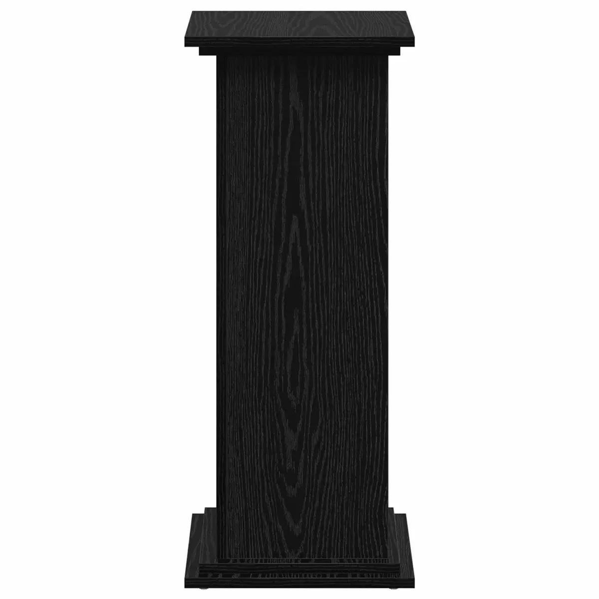 Plant Stand Black Oak 33x33x80cm Modern Engineered Wood Indoor Outdoor Display