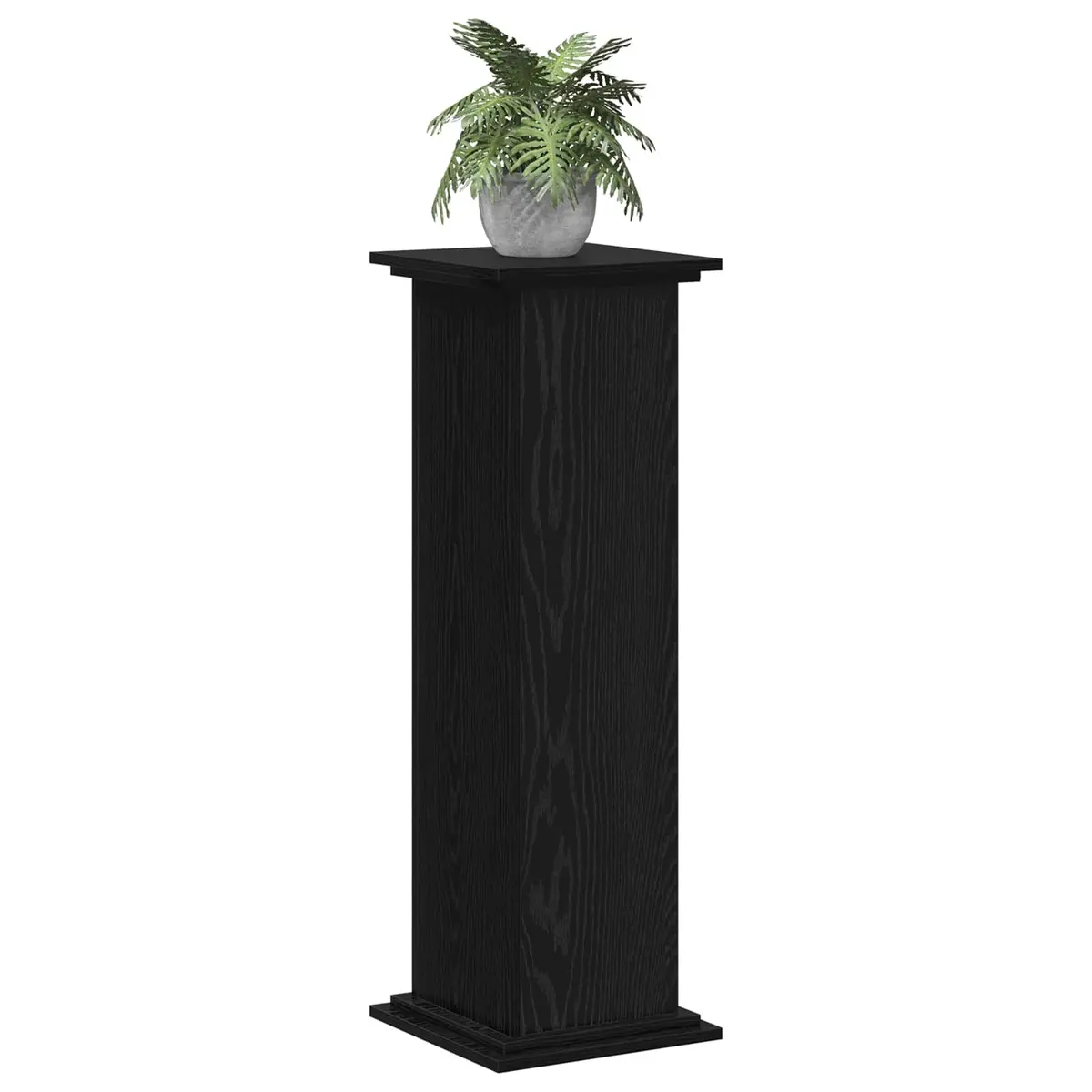 Plant Stand Black Oak 33 x 33 x 100 cm Modern Indoor Outdoor Garden Display