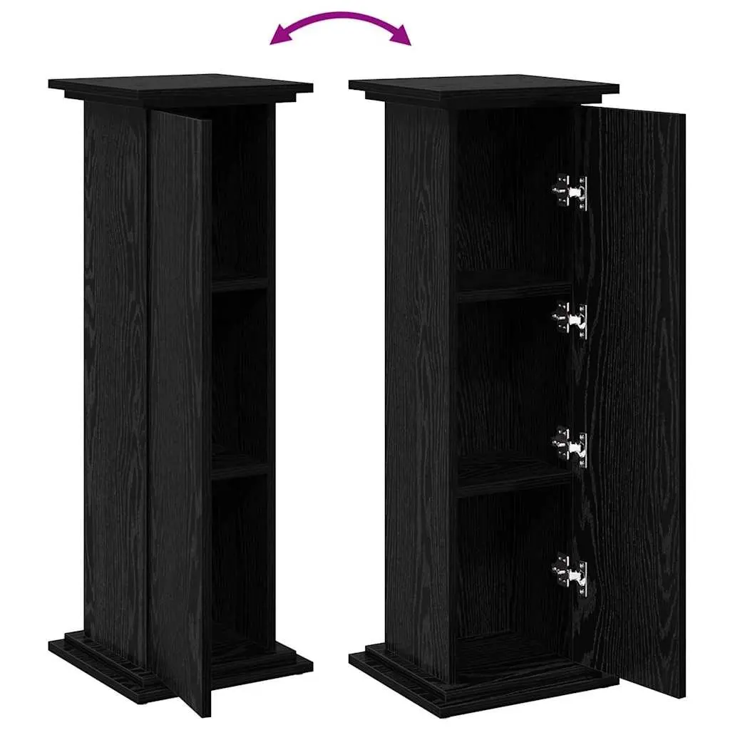 Plant Display Stand Black Oak Indoor Outdoor Storage Door