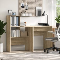 Concise Engineered Wood Desk with Storage Options
