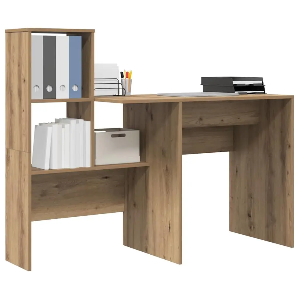 Desk Engineered Wood Brown Home Office Furniture Computer Workspace with