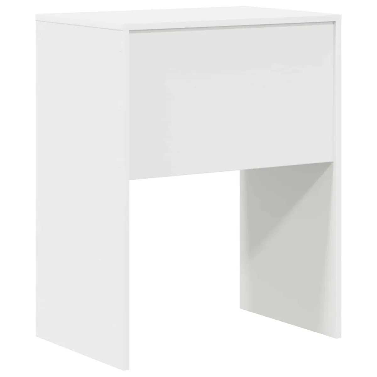 White Writing Desk Compact Home Office Study Computer Table Engineered Wood