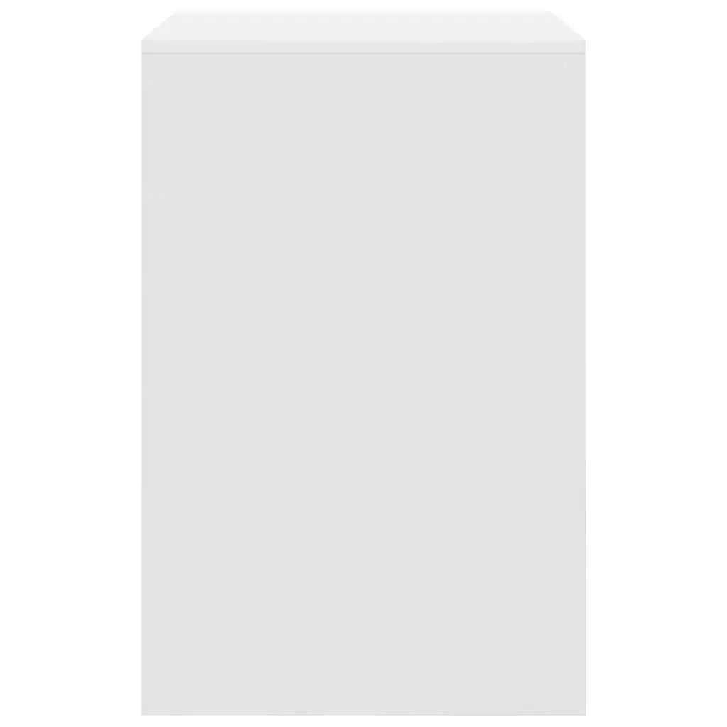 White Writing Desk Compact Office Home Study Workspace Engineered Wood