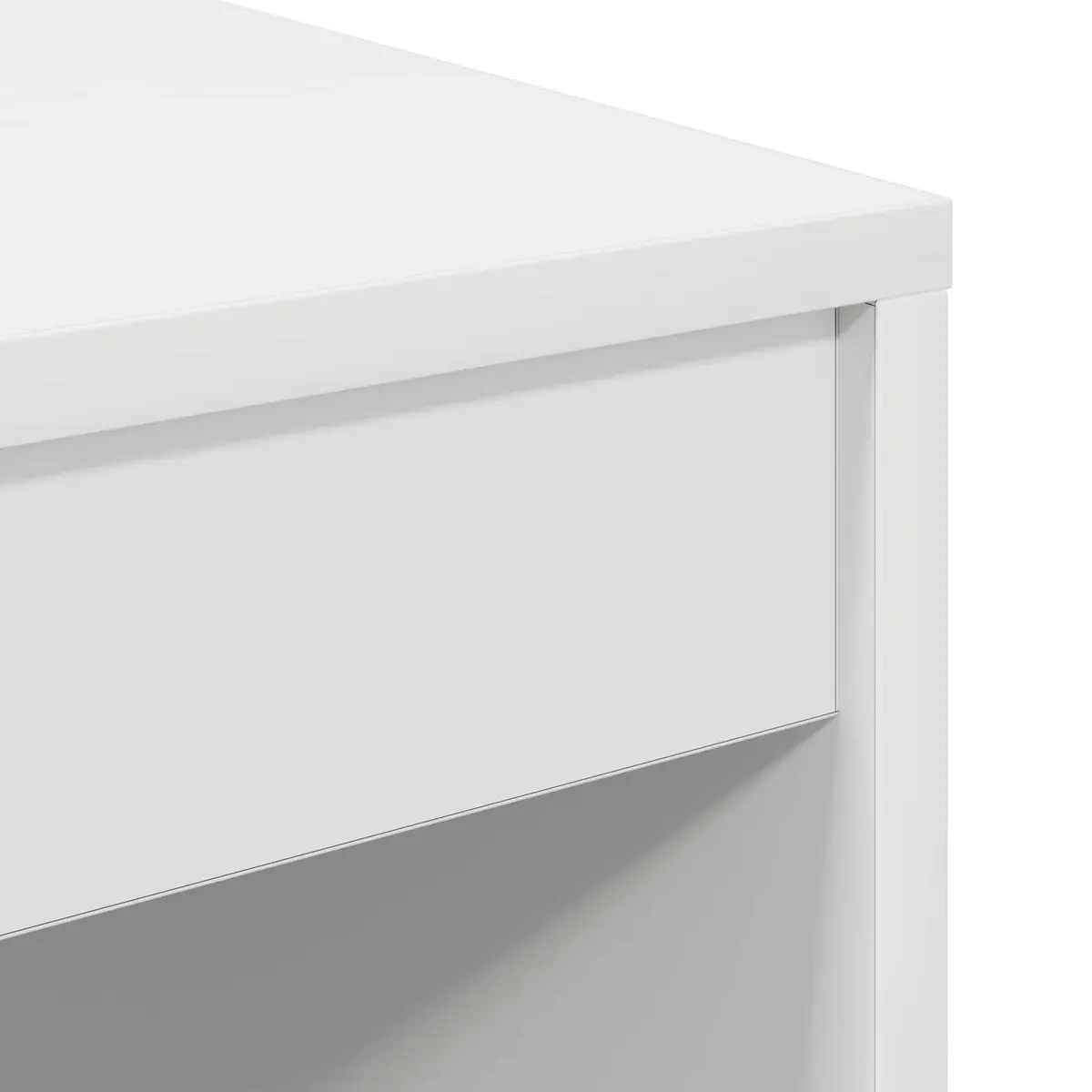 White Writing Desk Compact Home Office Study Computer Workstation Engineered