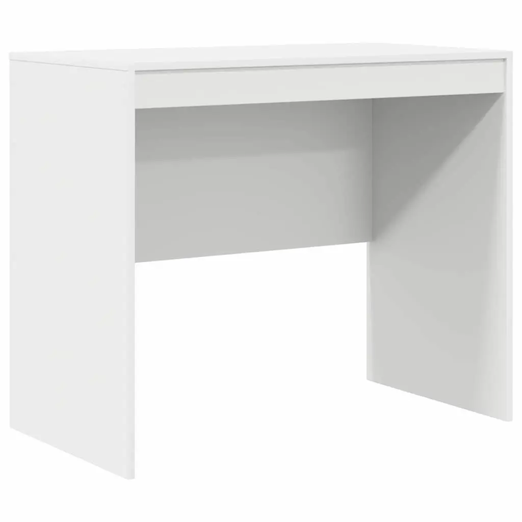 White Writing Desk Compact Home Office Study Engineered Wood 90 x 50 x 76 cm