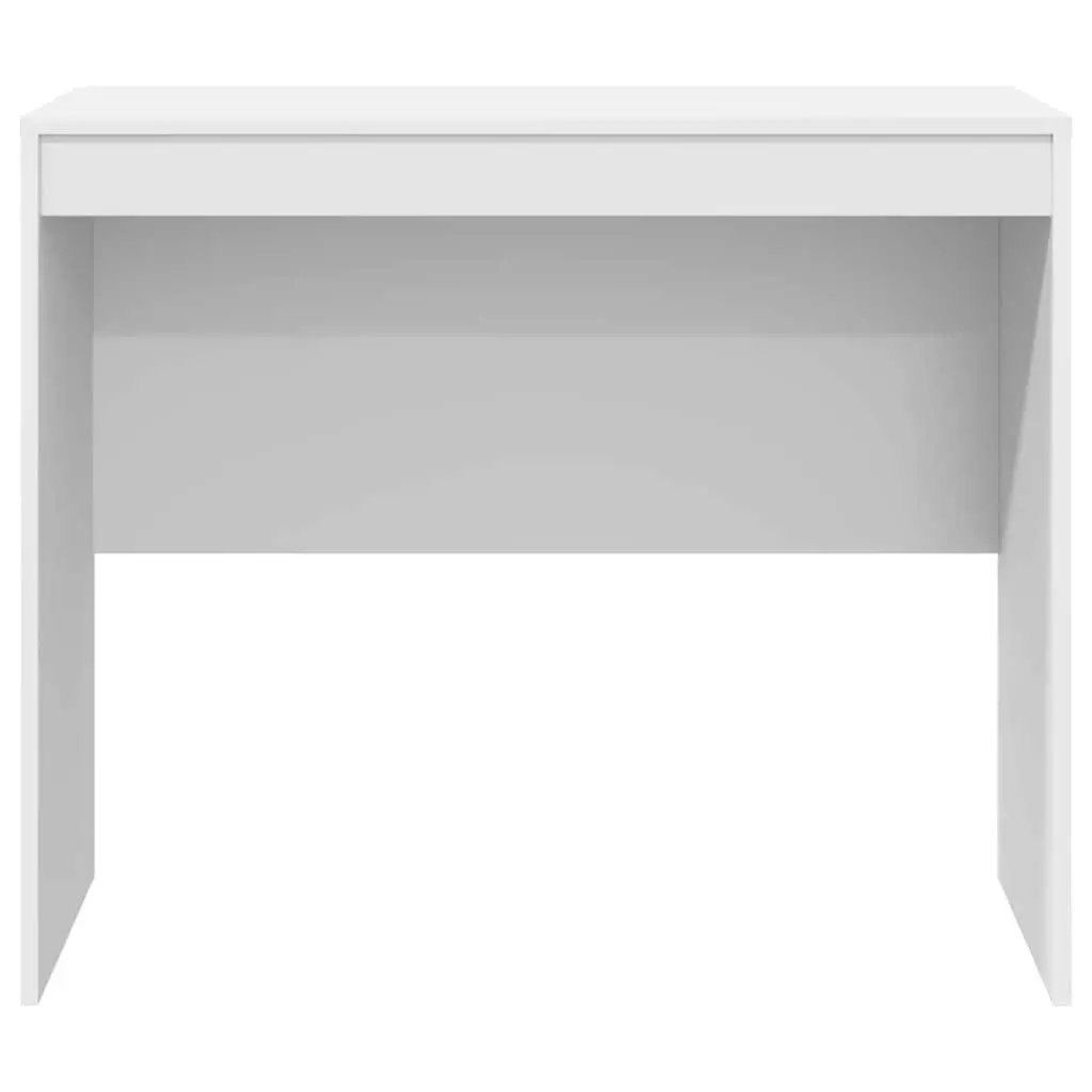 White Writing Desk Compact Home Office Study Engineered Wood 90 x 50 x 76 cm