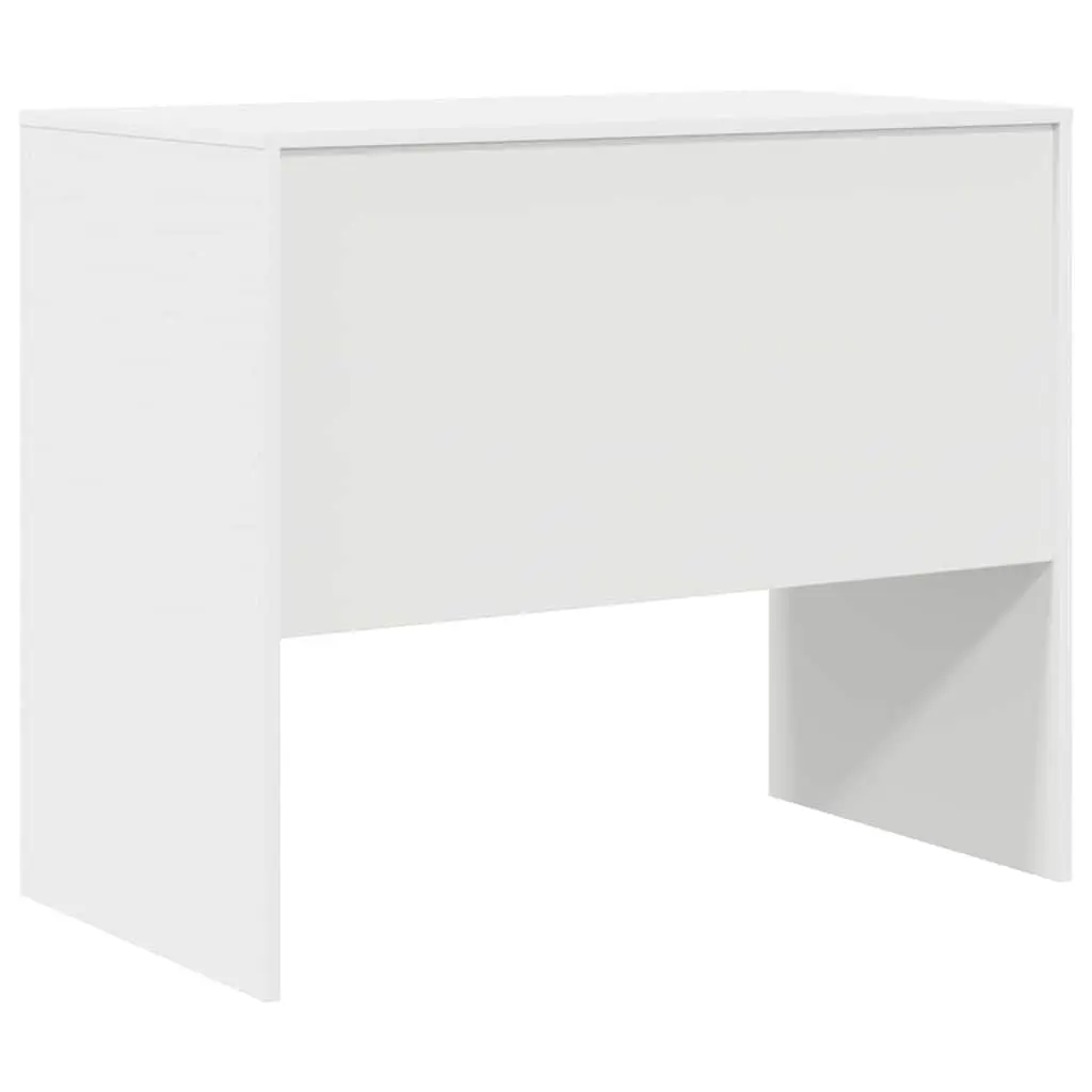 White Writing Desk Compact Home Office Study Engineered Wood 90 x 50 x 76 cm