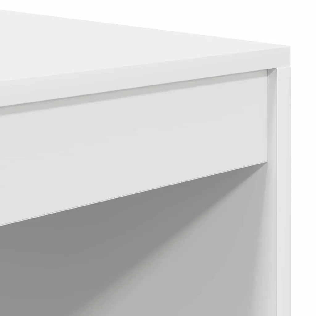 White Writing Desk Compact Home Office Study Engineered Wood 90 x 50 x 76 cm