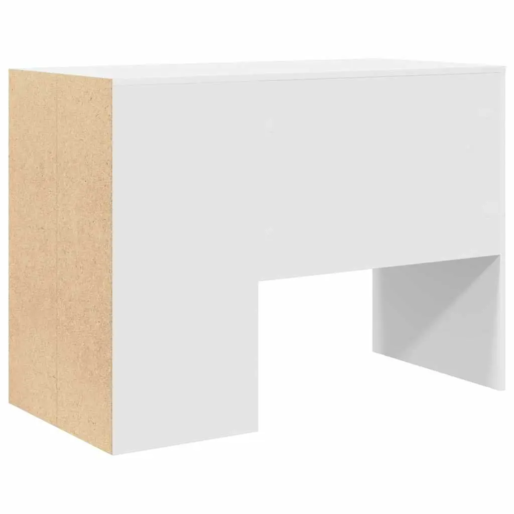 White Office Desk with Shelves 102x50x75cm Home Study Workstation Storage