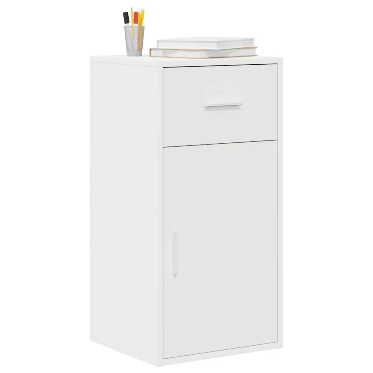 Sideboard White Modern Rectangular with Drawer Storage Cabinet