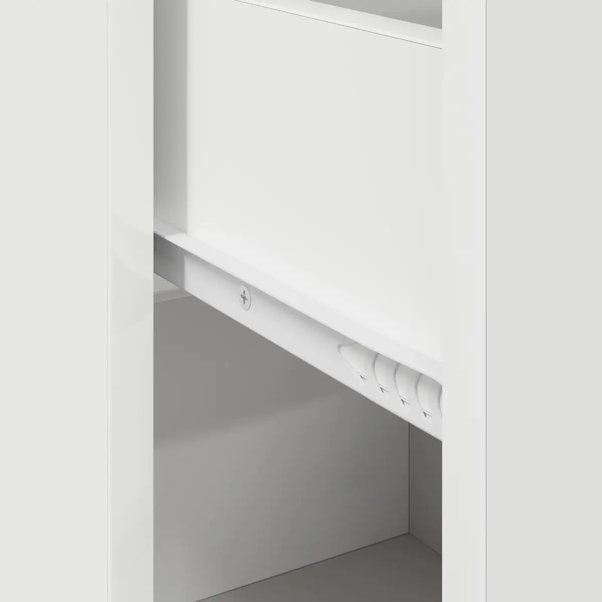 Sideboard White Modern Rectangular with Drawer Storage Cabinet