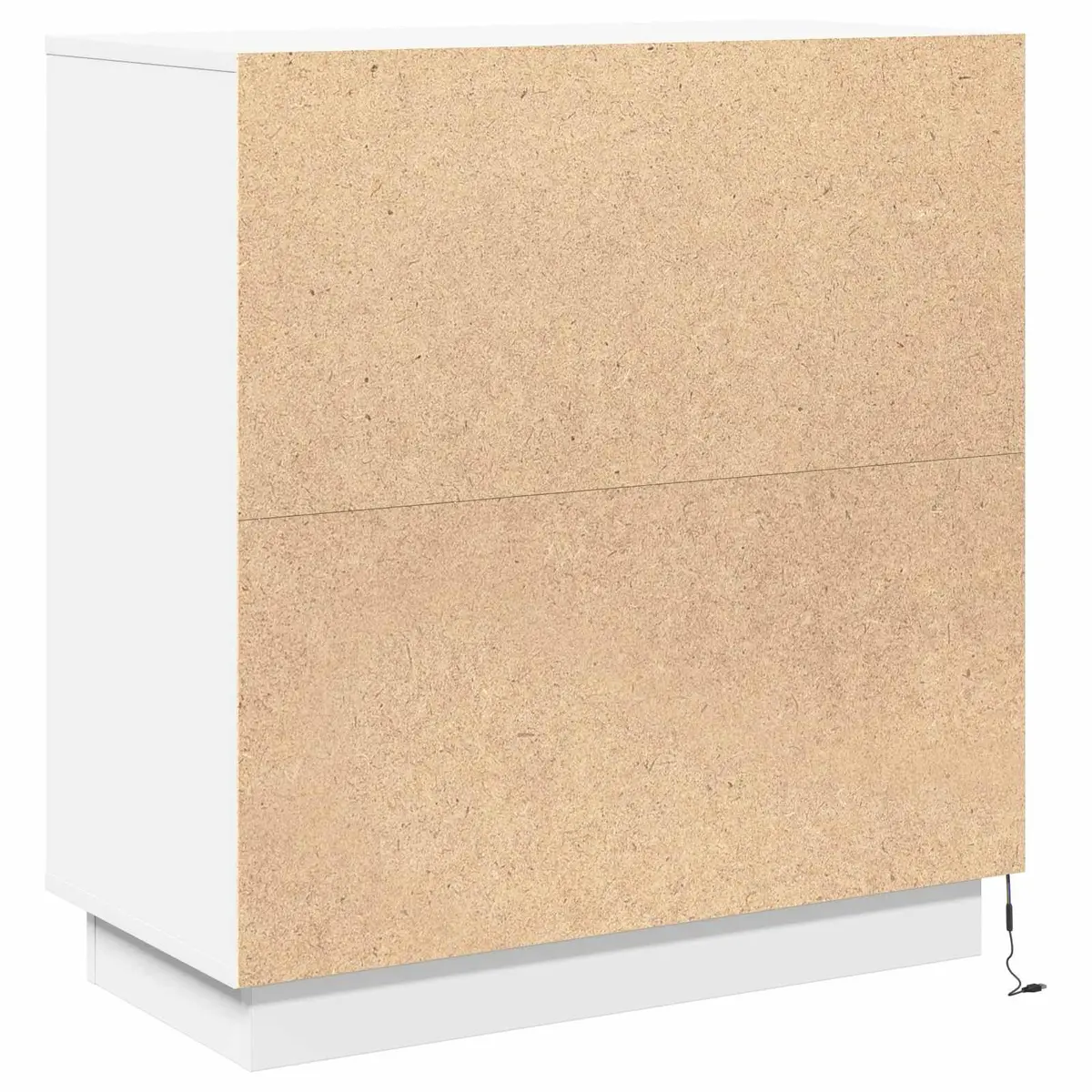 LED Sideboard Cabinet White 71x34.5x75cm RGB Lighting Engineered Wood Storage