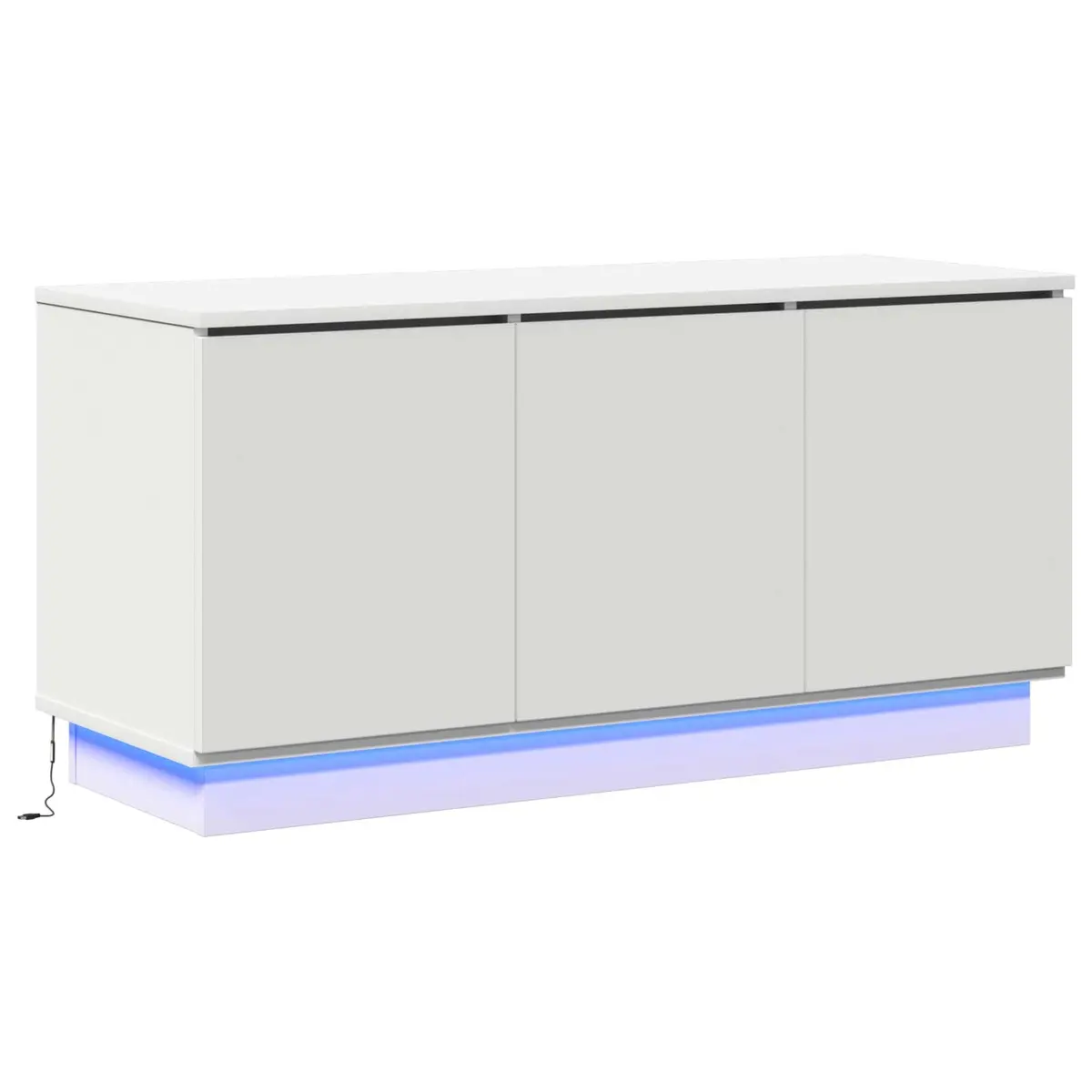 White TV Cabinet 100x38x49cm for Easy Setup