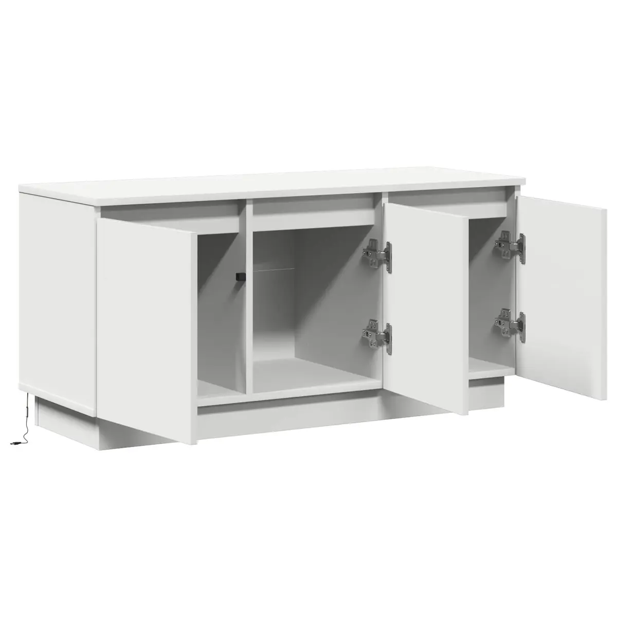 White TV Cabinet 100x38x49cm for Easy Setup