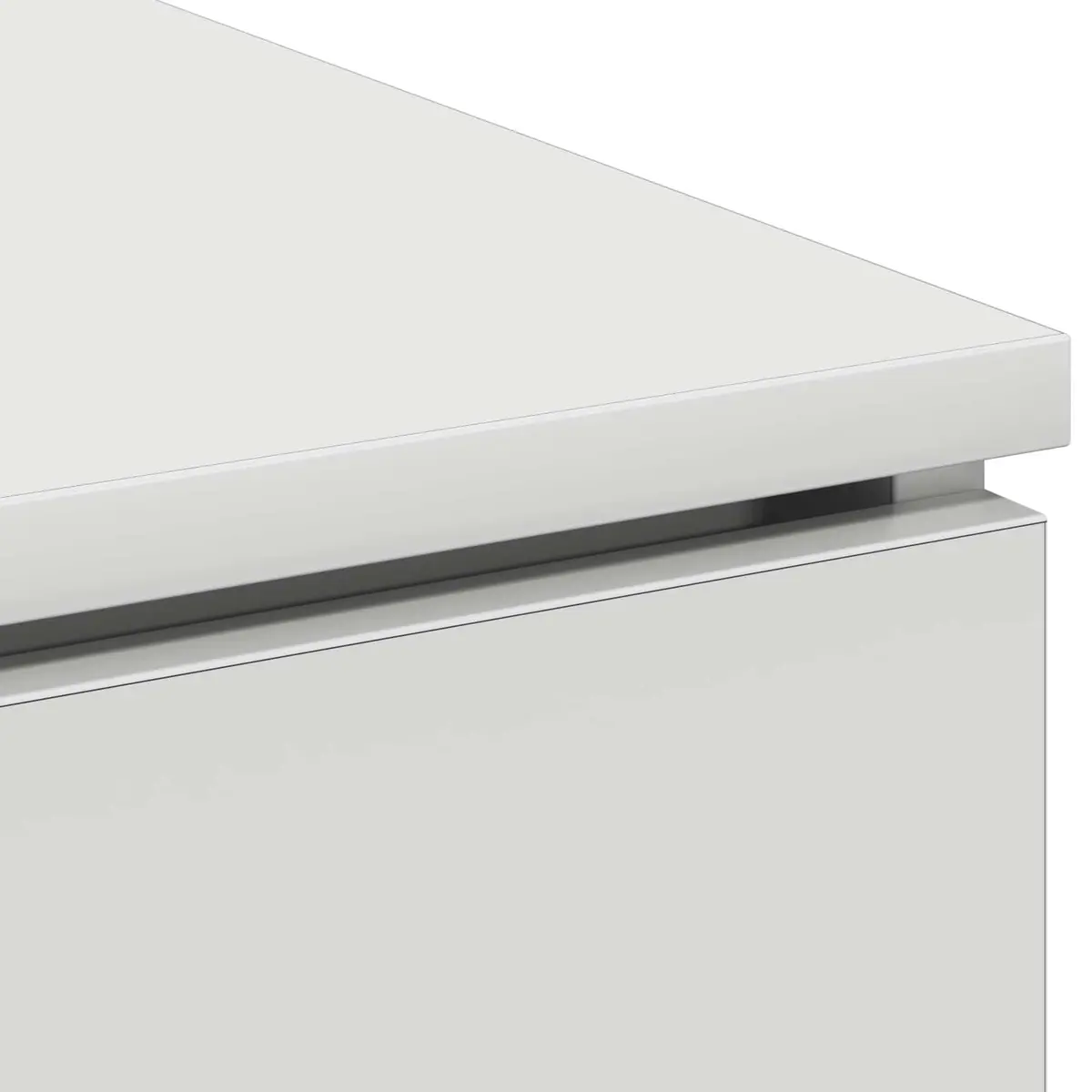 White TV Cabinet 100x38x49cm for Easy Setup