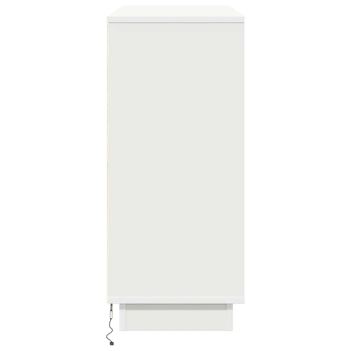LED Sideboard White 90 x 32 x 75 cm Modern Storage Cabinet with Integrated LED Lights