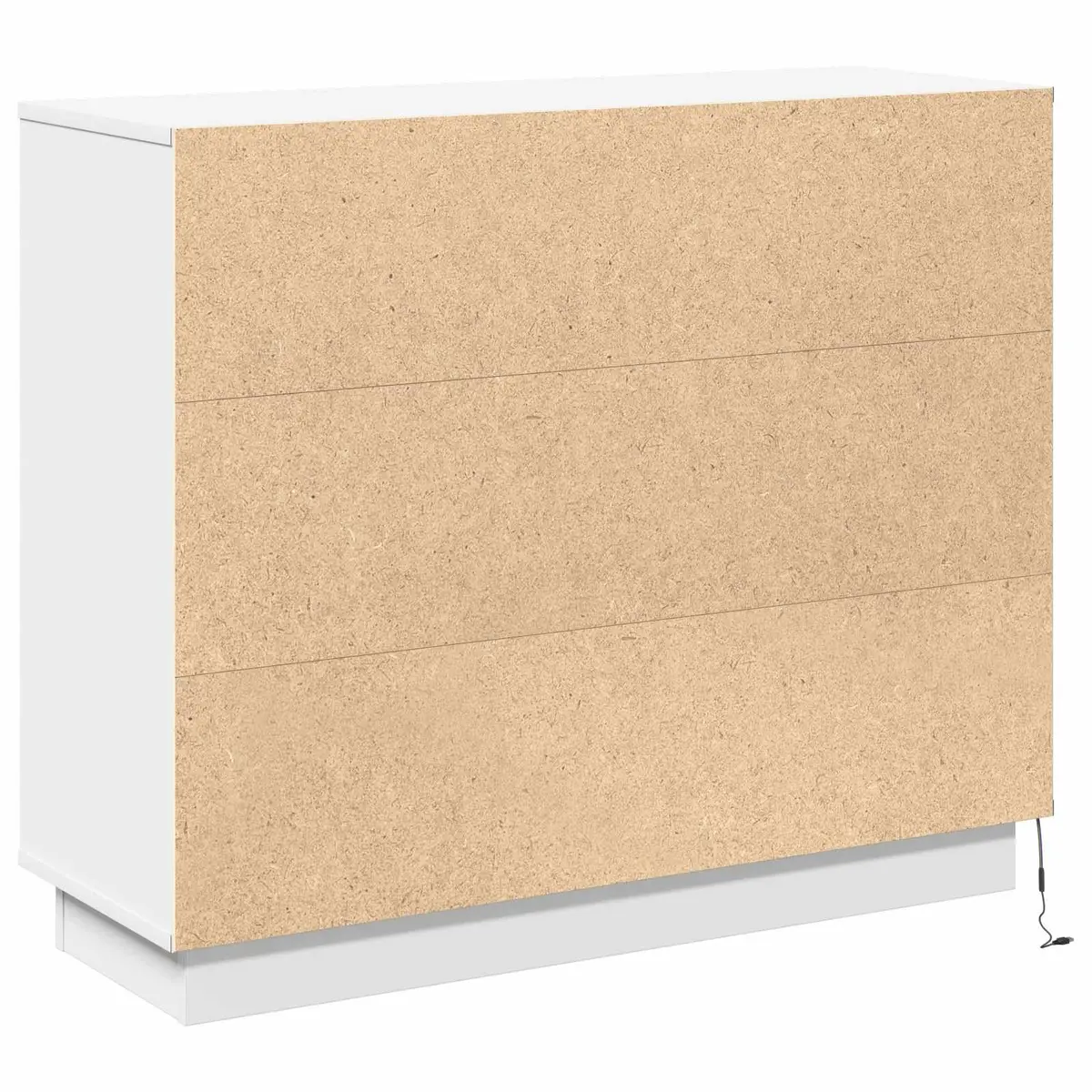 LED Sideboard White 90 x 32 x 75 cm Modern Storage Cabinet with Integrated LED Lights