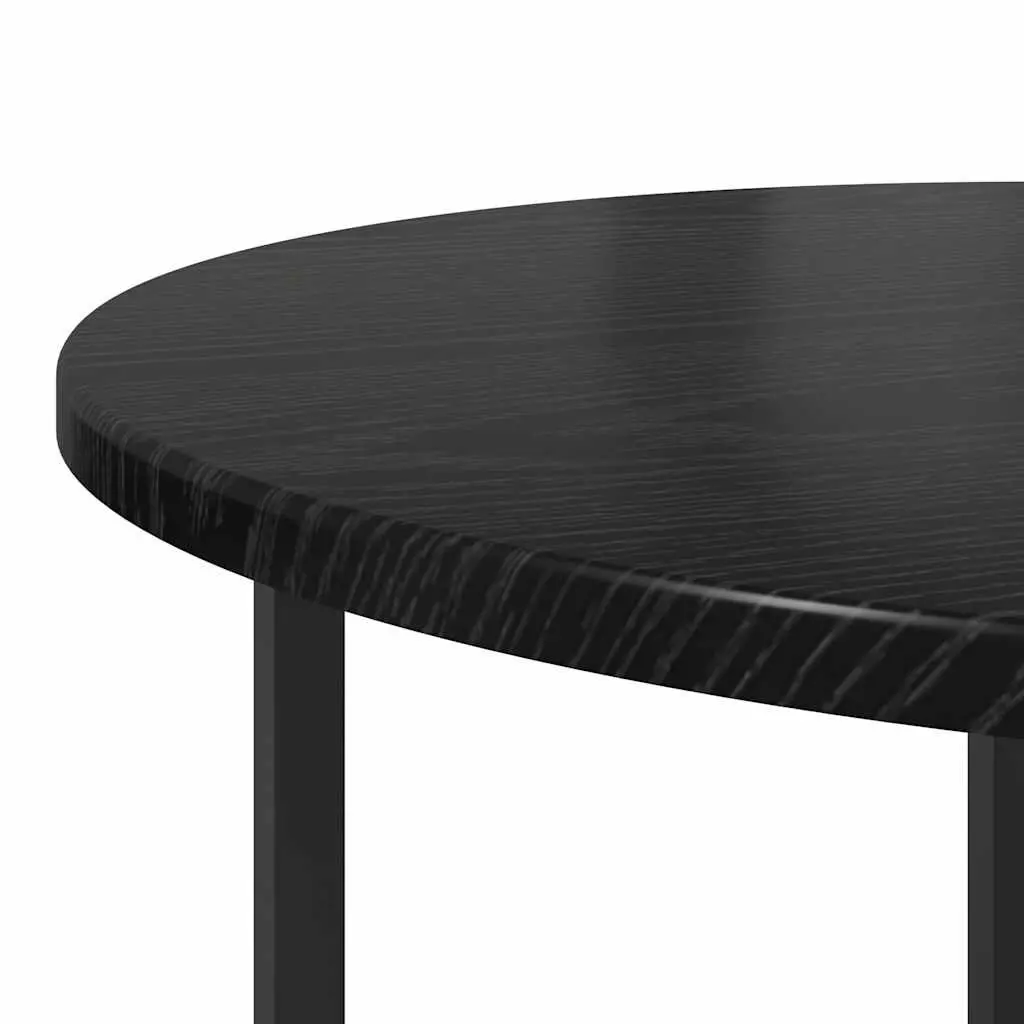 Side Table Set 2 Pieces Nesting Accent Tables Black Modern Industrial Living