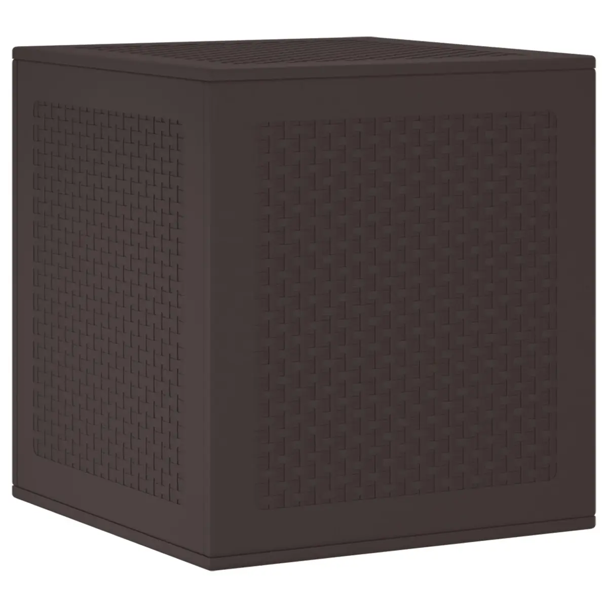 Garden Storage Box Brown Outdoor Furniture 55x53x57cm Polypropylene Container