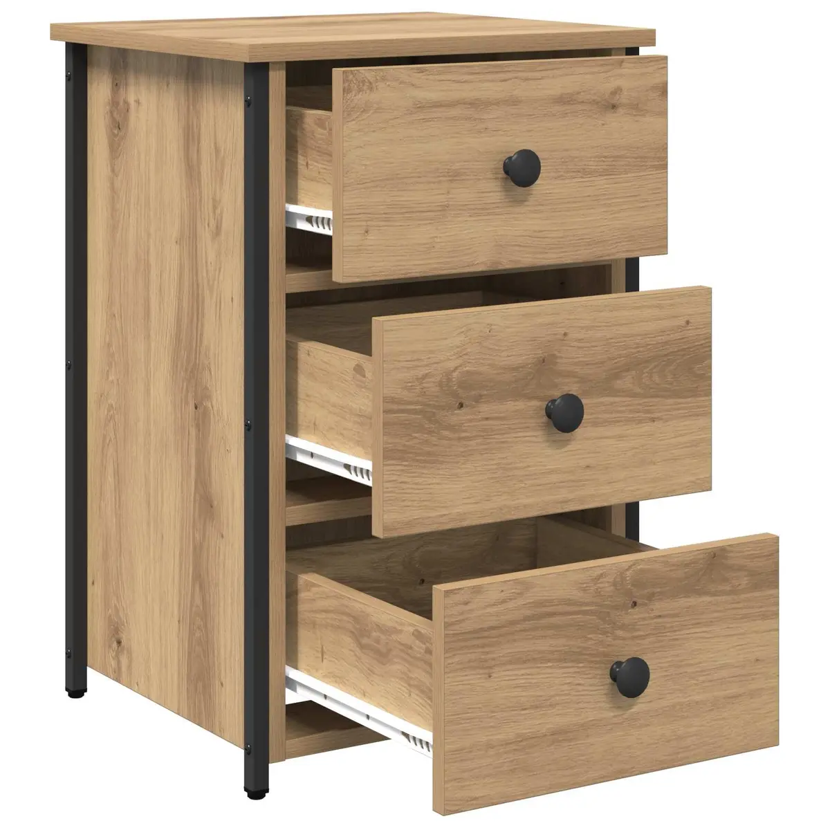 Bedside Cabinet Brown 40 x 36 x 60 cm Storage Drawer 2 Piece