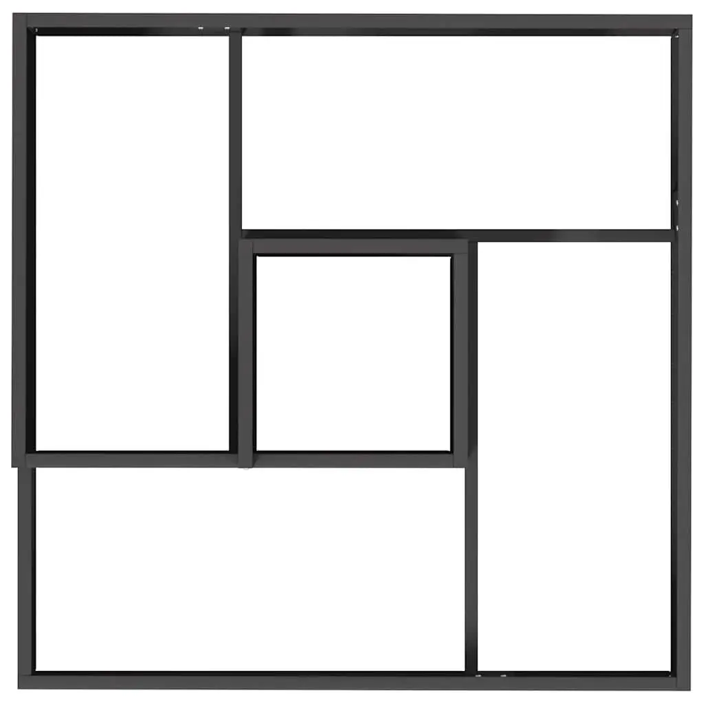 Garden Planter Black 60x60x50cm Metal Outdoor Flower Pot Raised Bed