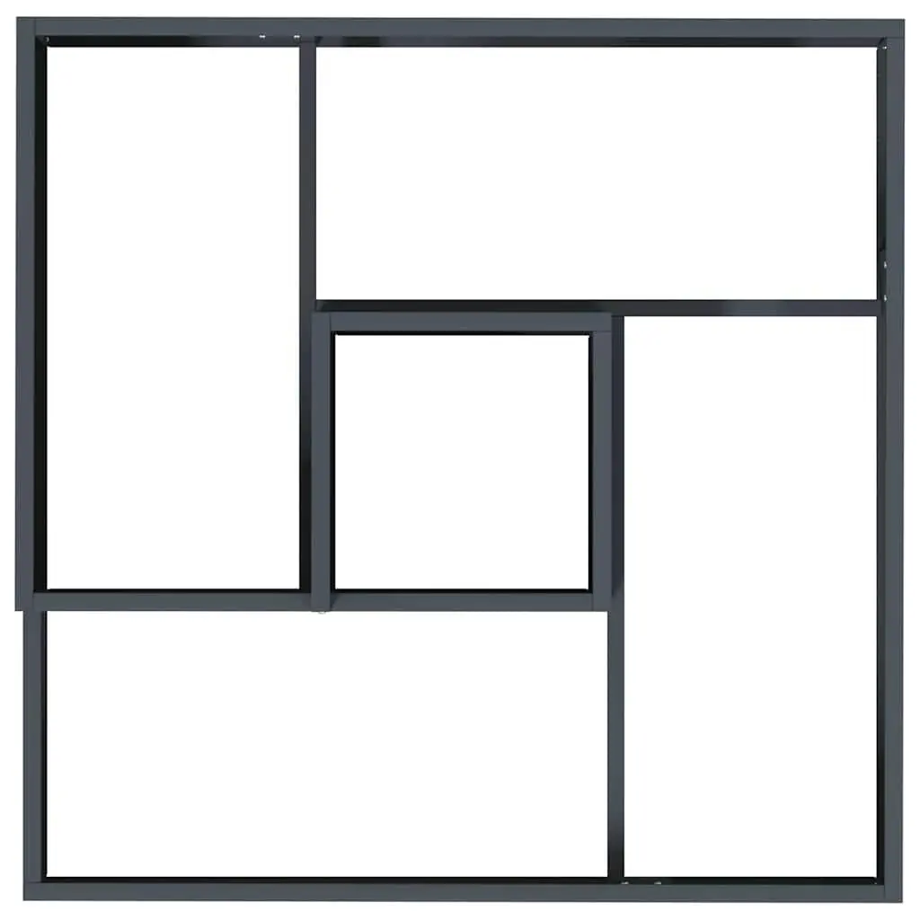 Garden Planter Anthracite 60 x 60 x 50 cm Metal Outdoor Raised Flower Pot