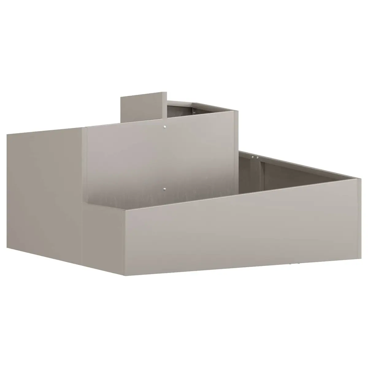 Metal Garden Planter Brown 80 x 80 x 50 cm Modern Square Outdoor Raised Bed