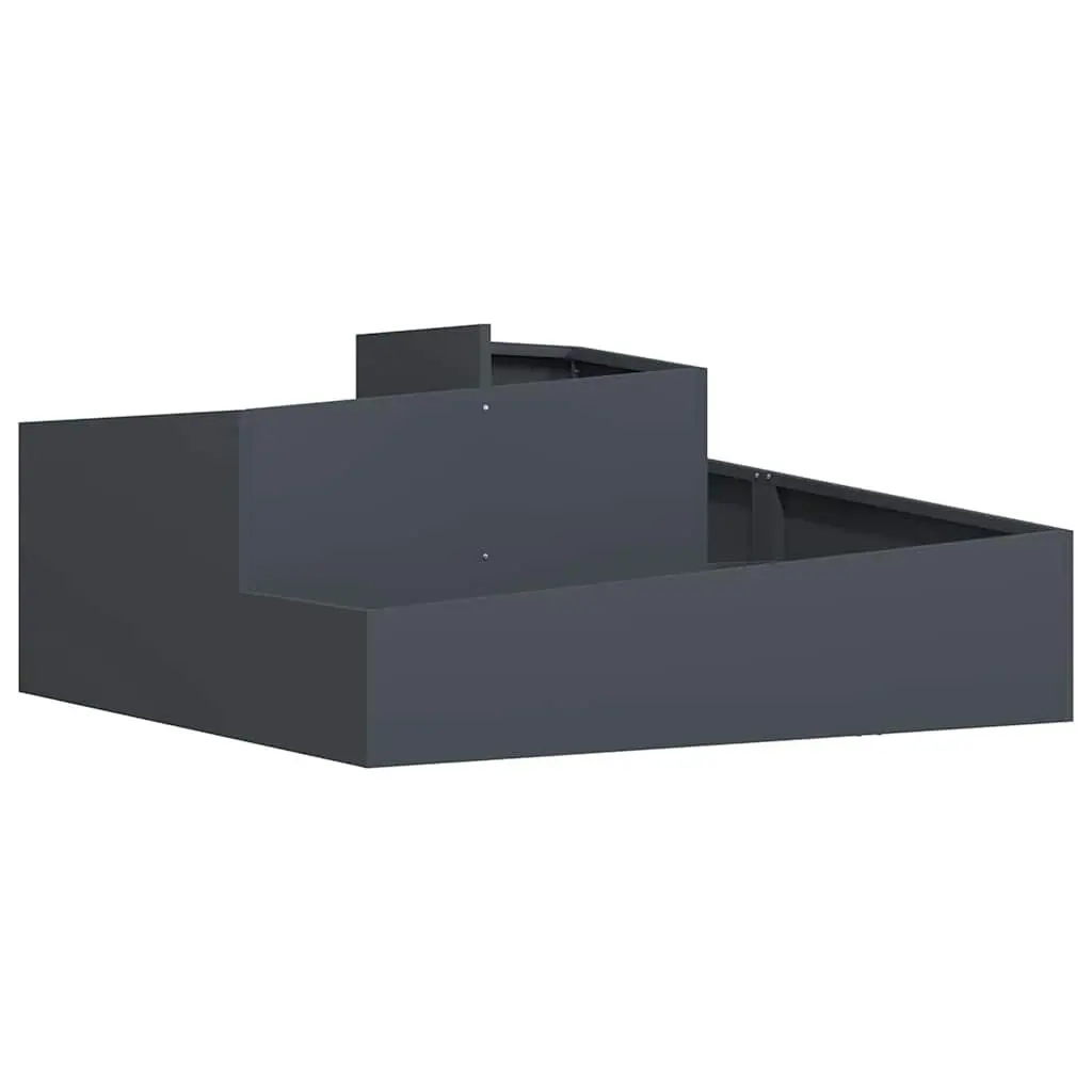 Garden Planter Metal Large Outdoor Anthracite 100x100x50cm Contemporary Design
