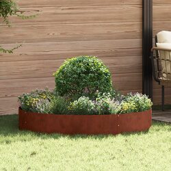 Add Style to Your Garden with 5 Brown Steel Planter Rings