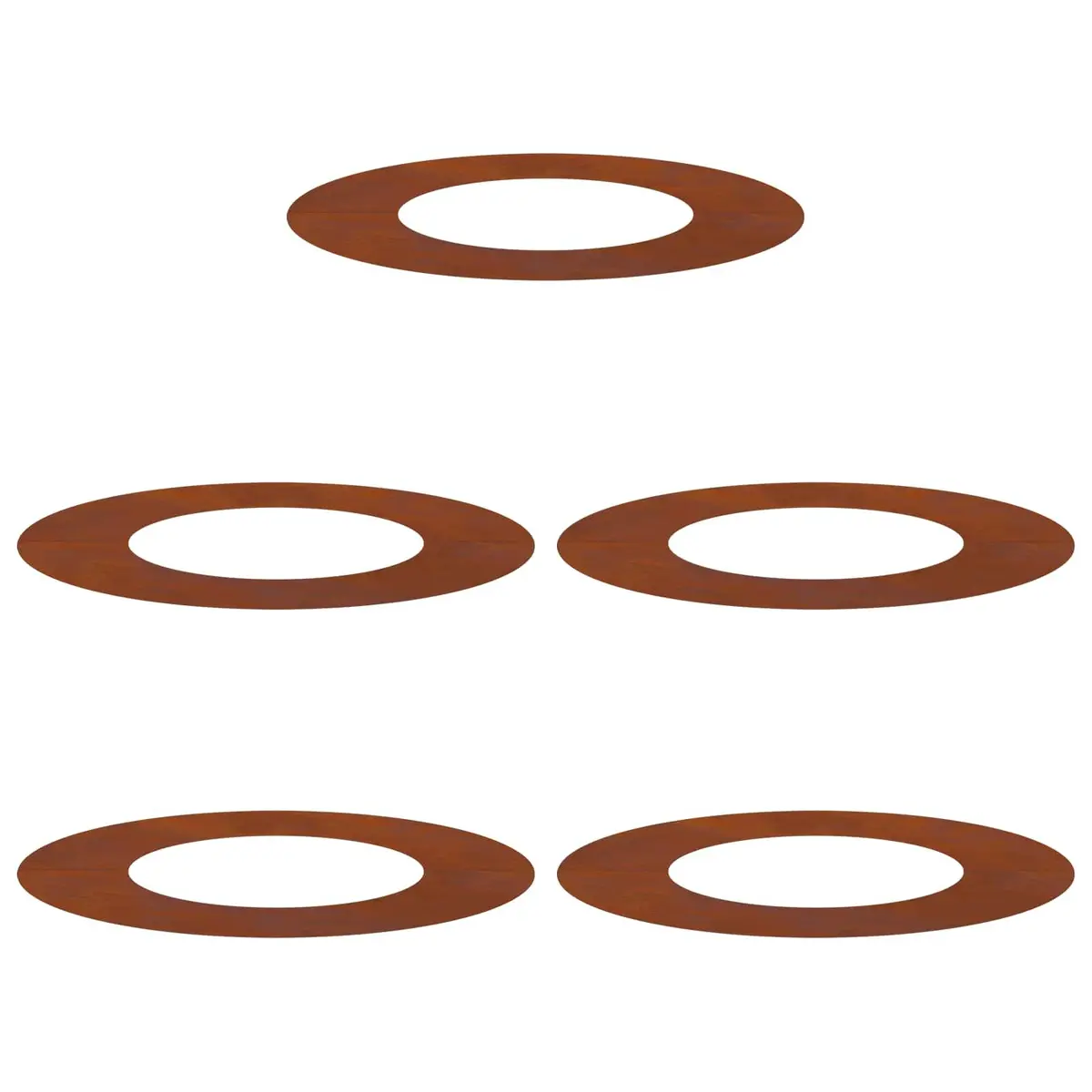 Tree Ring Protector Rusty Brown 5 Pieces Outdoor Garden Landscape Edging