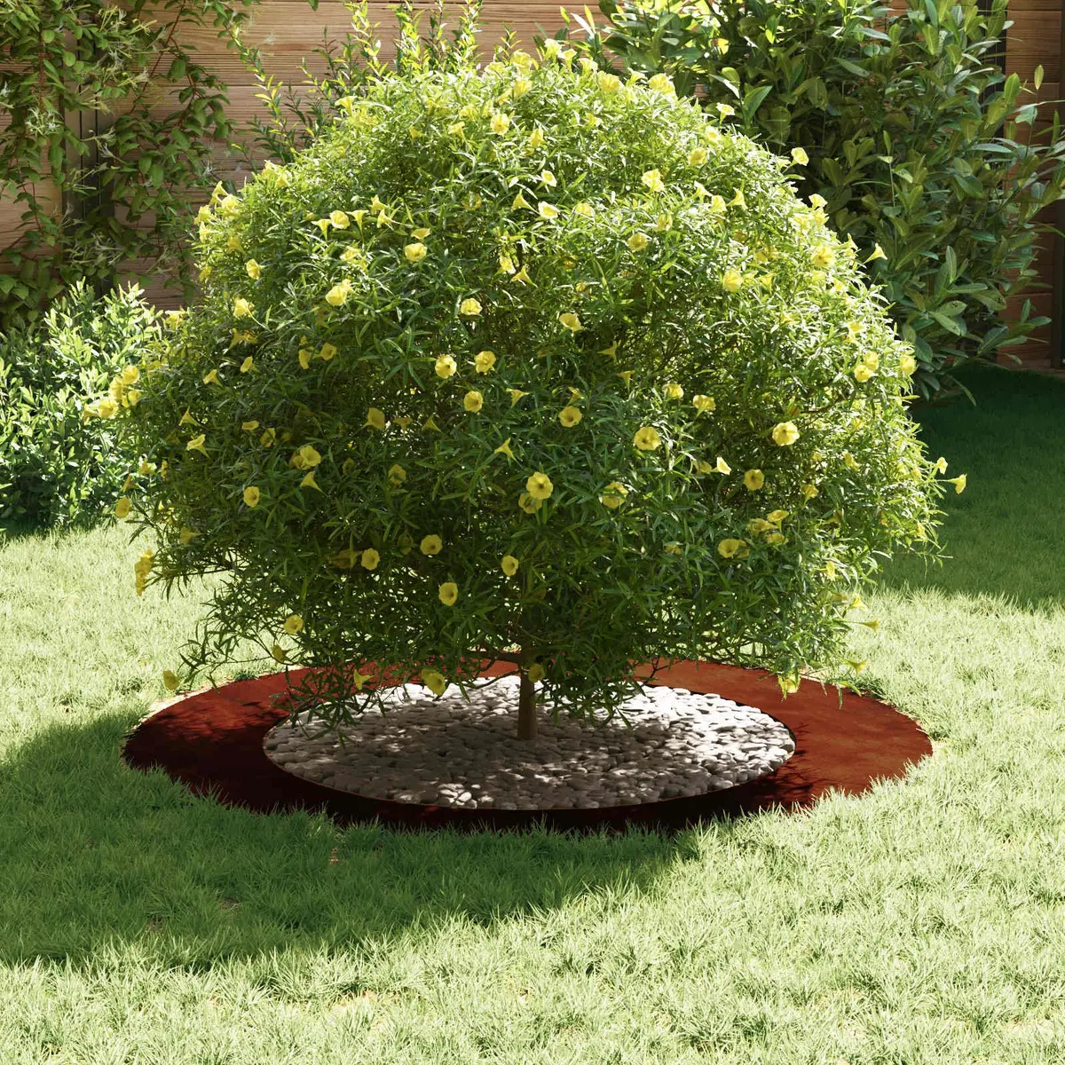 Tree Ring Brown 60cm 90cm Flat Decorative Garden Planter Protector