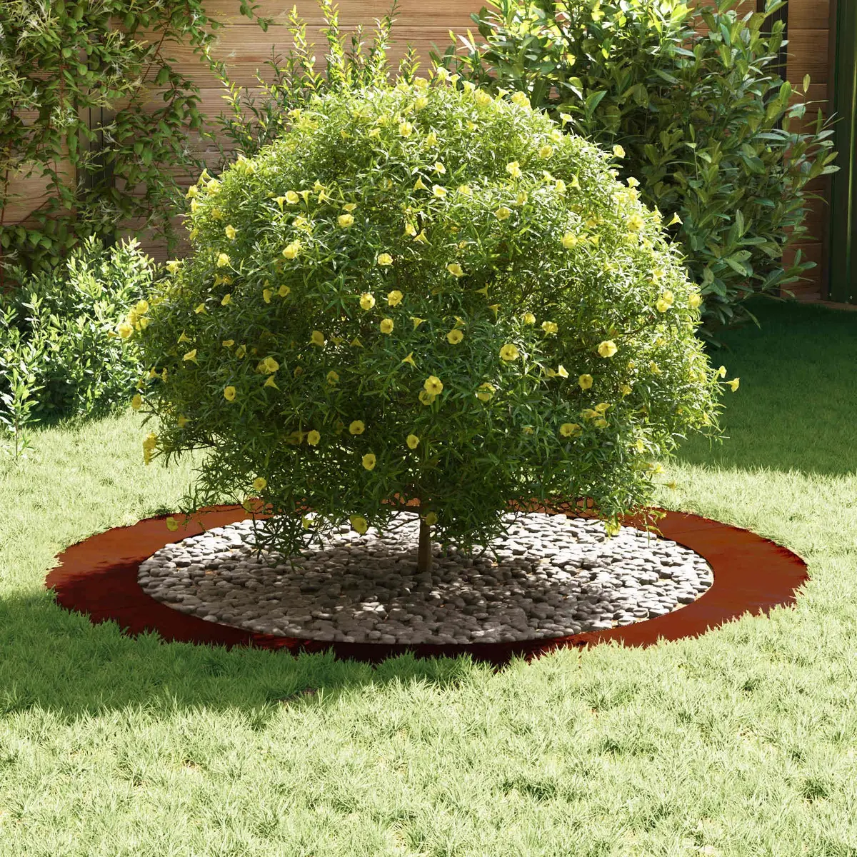 Tree Ring Brown Ø90/120cm 5 Piece Modern Outdoor Garden Decor