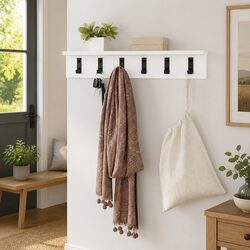 Compact Wall-Mounted Coat Rack for Stylish Storage