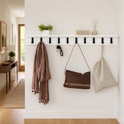 Wall-Mounted Coat Rack with Shelves: 100cm of Style
