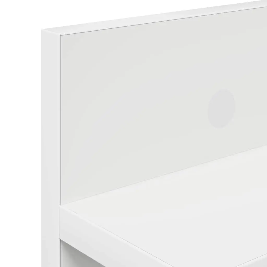Wall-Mounted Coat Rack White Engineered Wood Hallway Storage Organiser 80cm