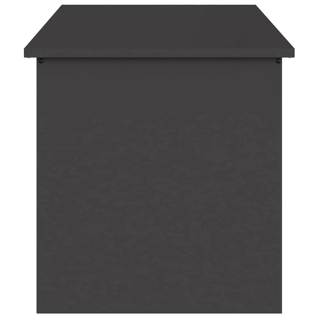 Garden Storage Cushion Box Black Steel Weatherproof Gas Lift Lid