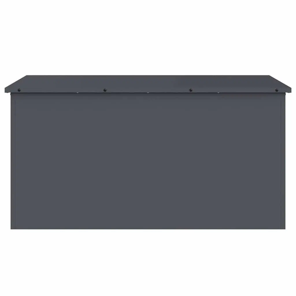 Garden Storage Box Anthracite 100x50.5x50cm Steel Gas Lift Lid Outdoor Bench Seat