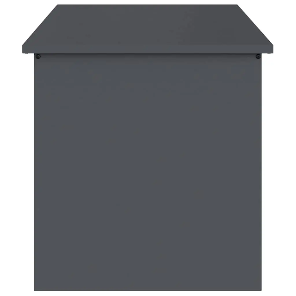 Garden Storage Box Anthracite 100x50.5x50cm Steel Gas Lift Lid Outdoor Bench Seat
